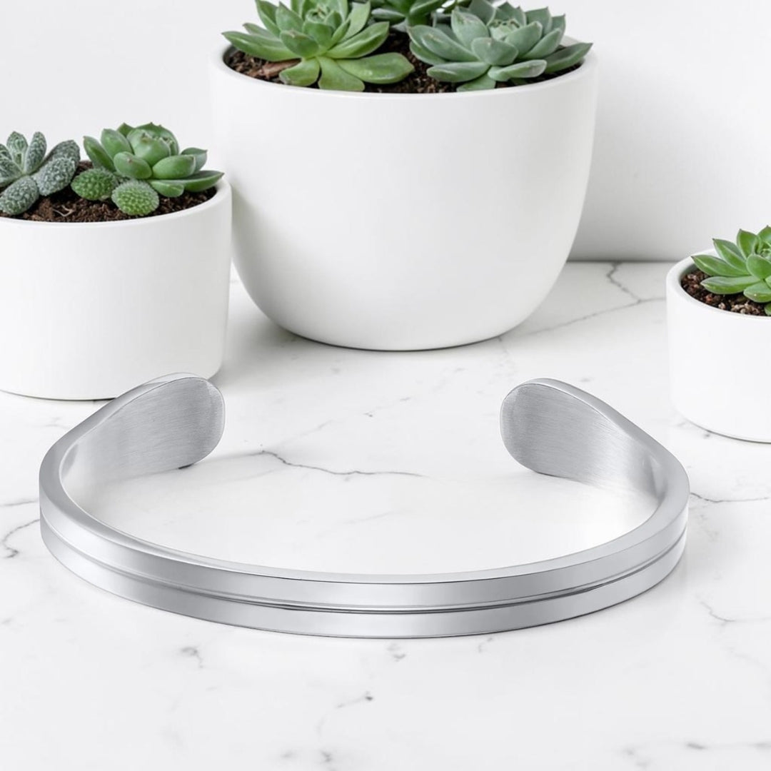 Bracelet homme "Le Jonc Sillage"  variante argent