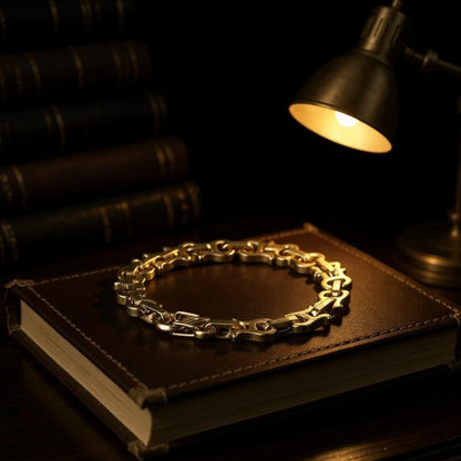 Bracelet homme MASCULETI™ variantes doree livre lumiere discrete 