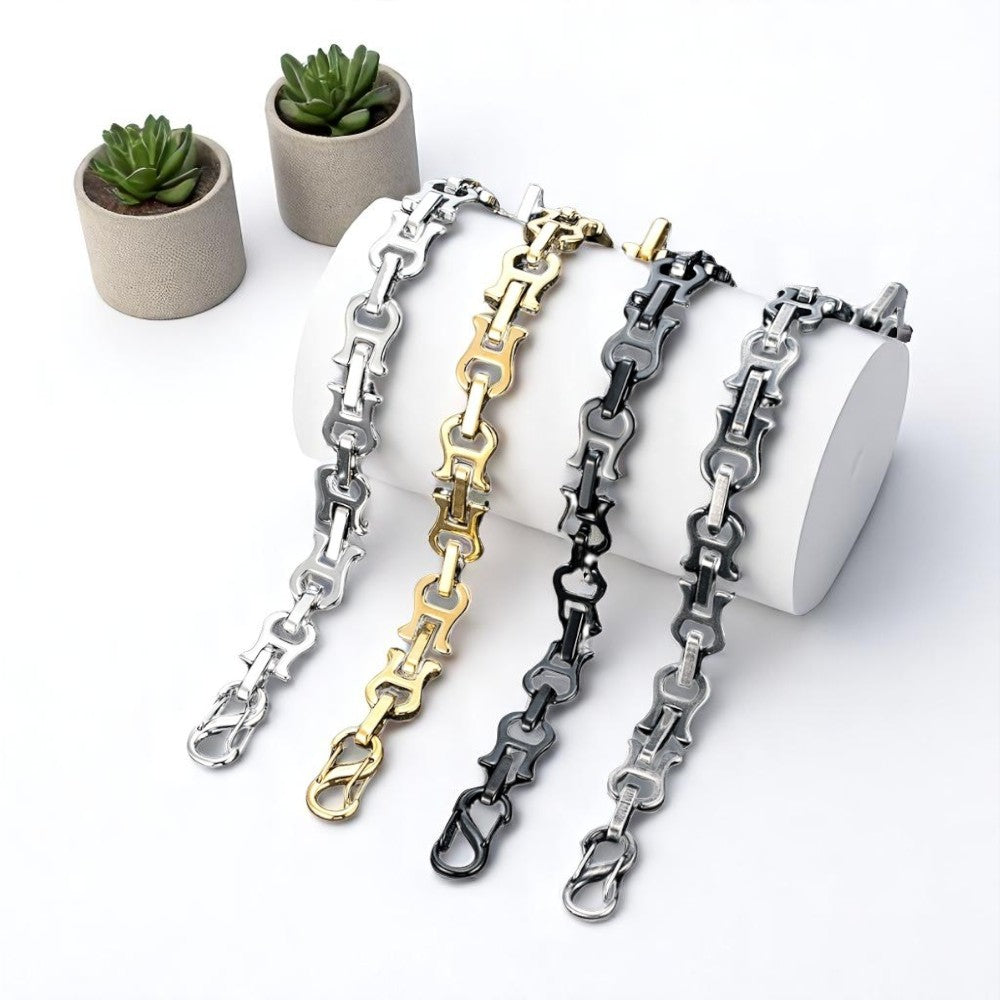 Bracelet homme MASCULETI™ variantes table blanche cylindre blanc