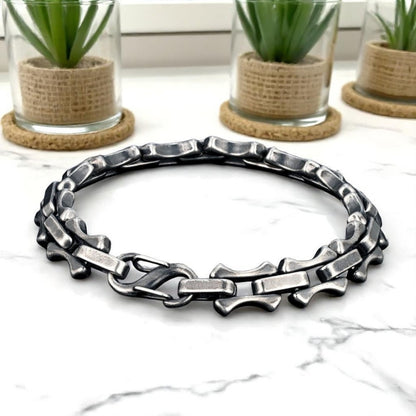 Bracelet homme MASCULET III™ variantes ancien argent