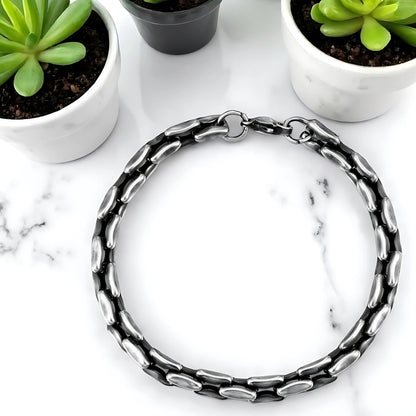 Bracelet homme MASCULET™ variante argent ancien