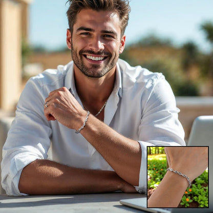 Bracelet homme NŒUD INFINITO™ chemise blanche 