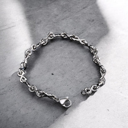 Bracelet homme NŒUD INFINITO™ fermoir table ciment