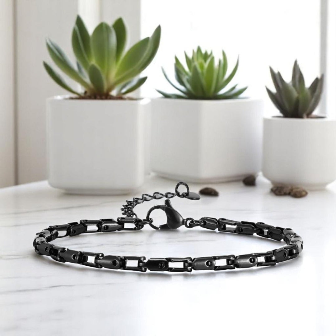 Bracelet_homme_OPEN_LINK_variante noire