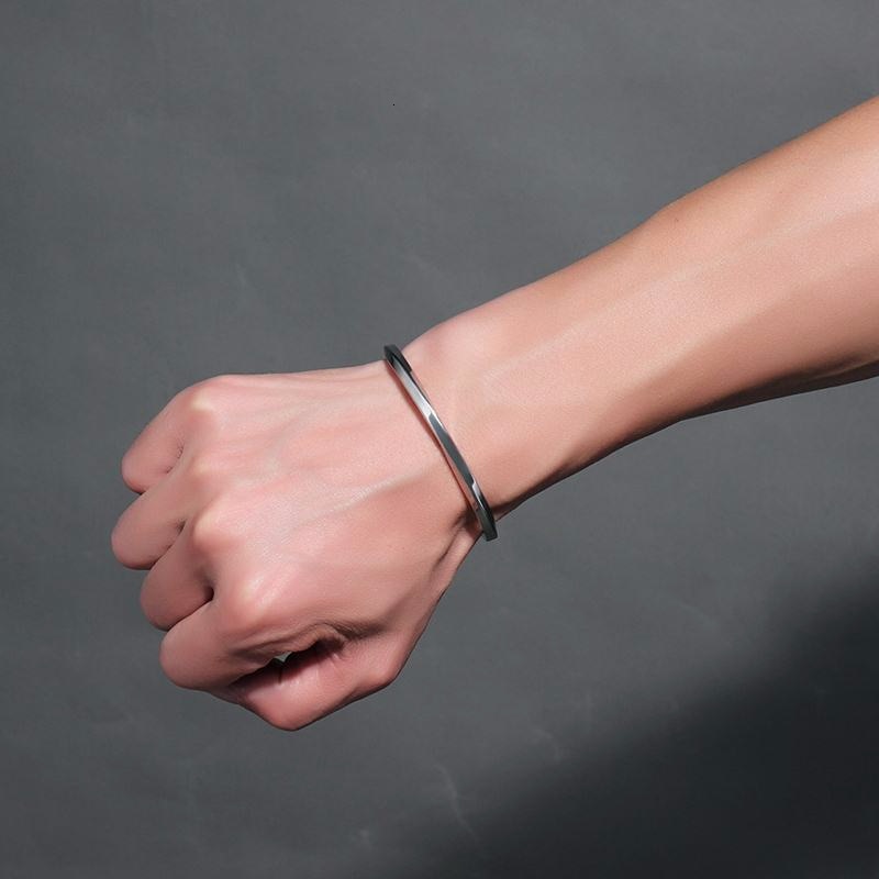 Bracelet homme TORSADÉ VORKY™ argent poignet bras  ond gris
