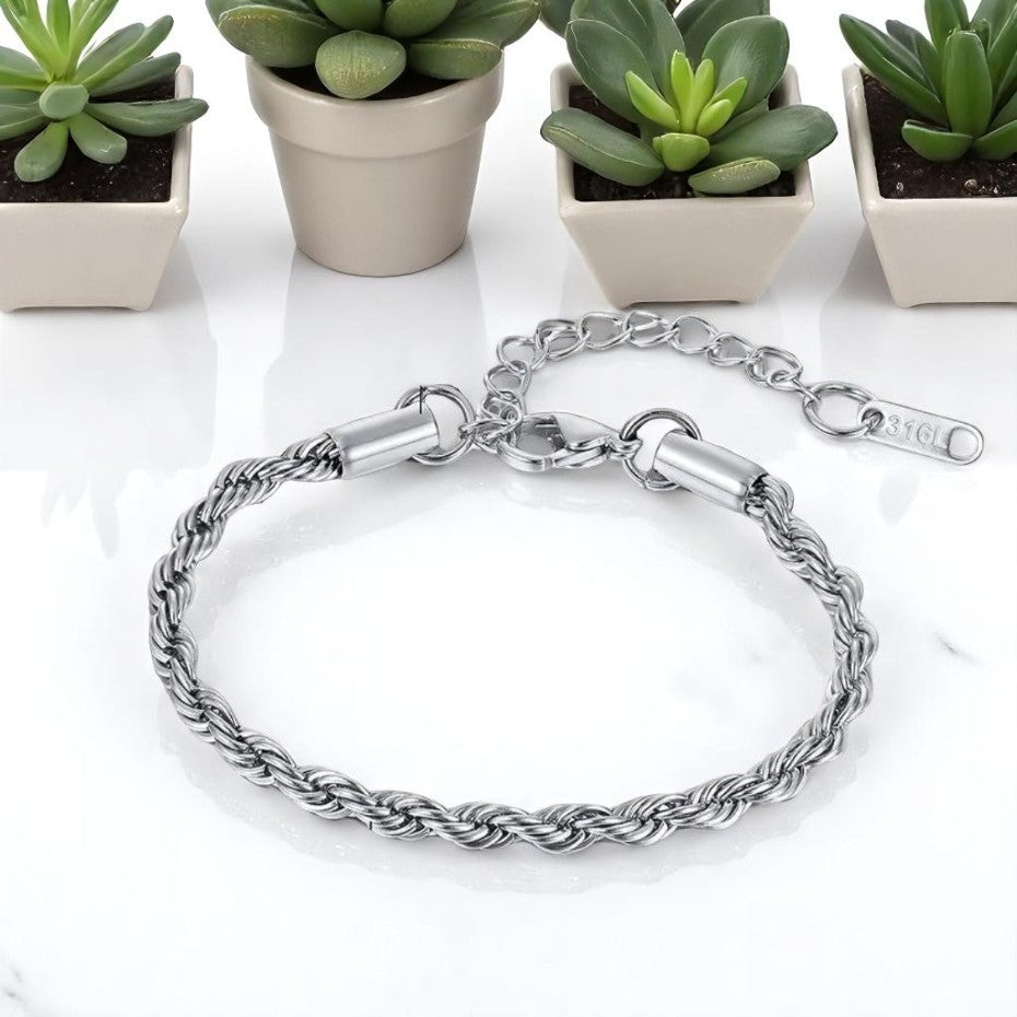 Bracelet homme TWISTED ROPE II™ argent variante 