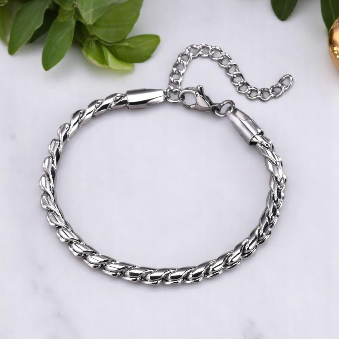 Bracelet homme TWISTED SNAKE™ variante argent 