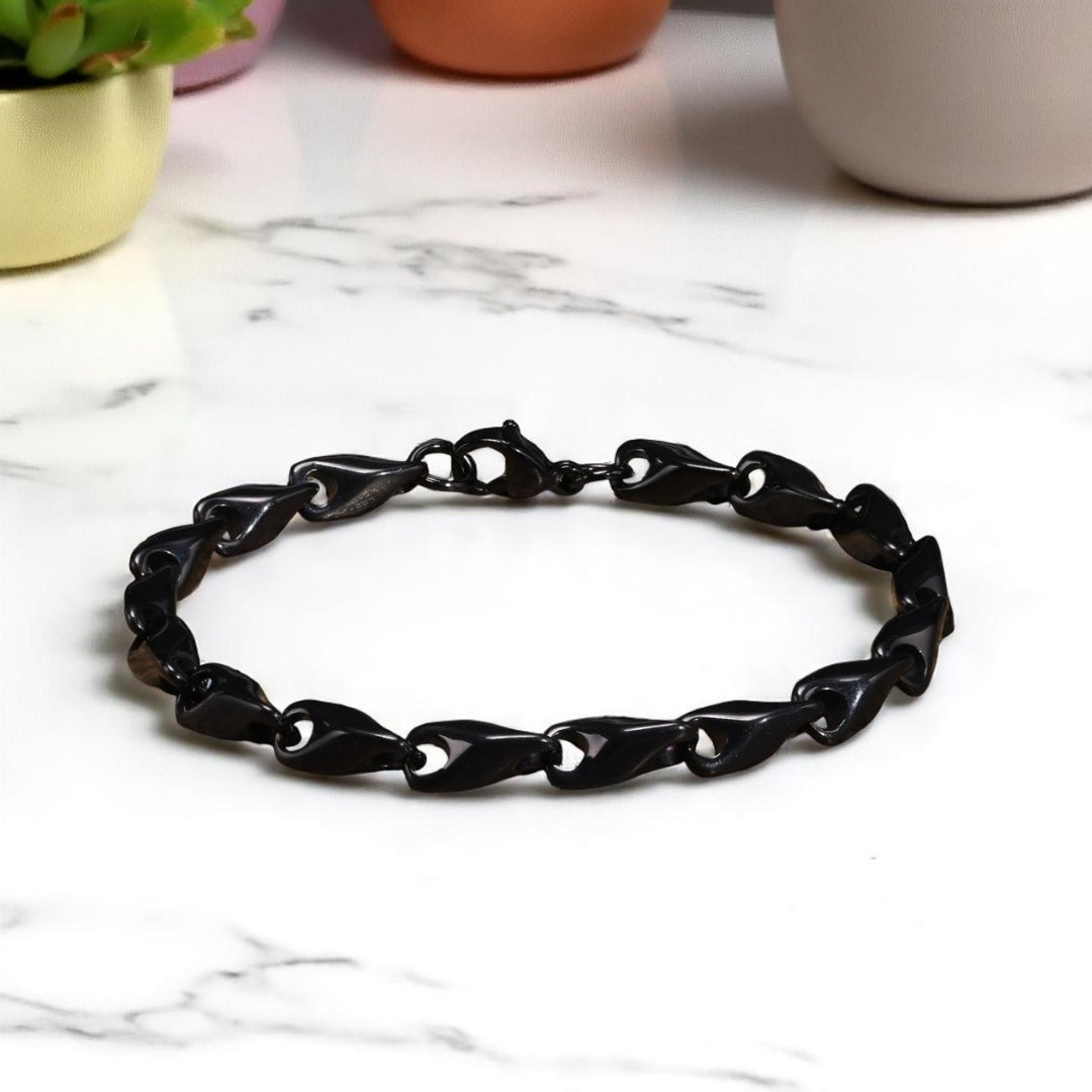 Bracelet homme WAVE LINKS™ table marbre noir