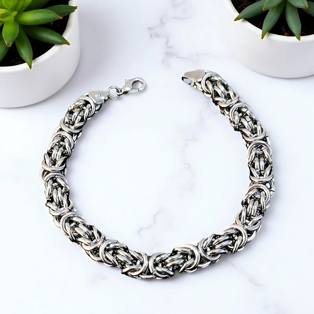 Bracelet homme WOVEN KNOT™ variante argent