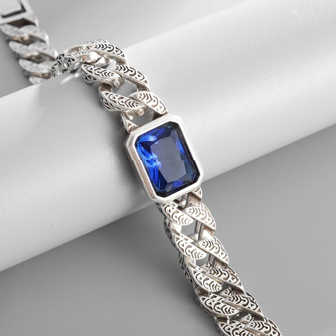 Bracelet homme luxe- DEEP SOUL RECTANGLE table blanche presentation 