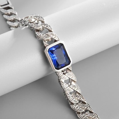 Bracelet homme luxe- DEEP SOUL RECTANGLE table blanche presentation 