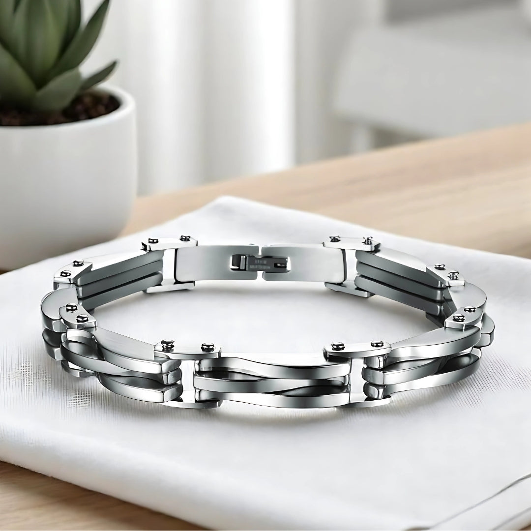 Bracelet homme luxe MAILLONS SS™  variante argent 