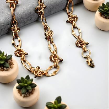 Bracelet homme maillons look barbelés presentation variante dore plantes 