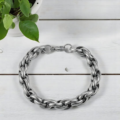 Bracelet homme torsadé TWISTED ROOT™ variante argent