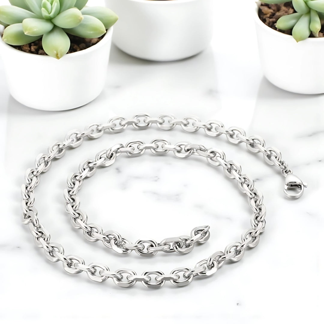 Chaine homme CHAINY LINK 6 mm variante argent