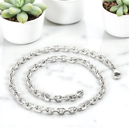 Chaine homme CHAINY LINK 6 mm variante argent