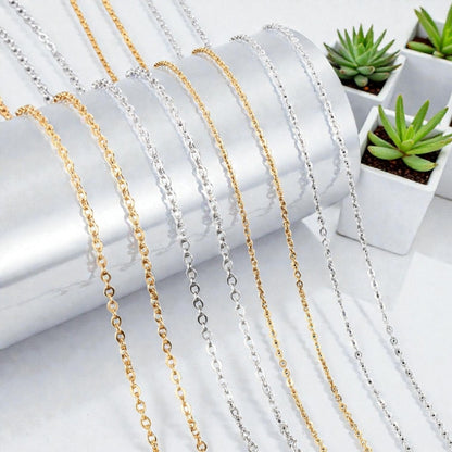 Chaine homme Forçat maillons ovales unis dimensions cylindre plantes