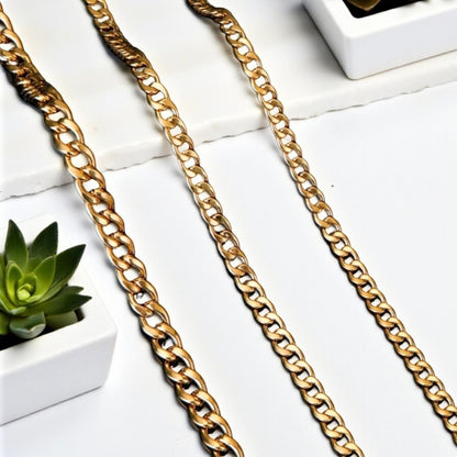 Chaine homme collier Cubain variante dore