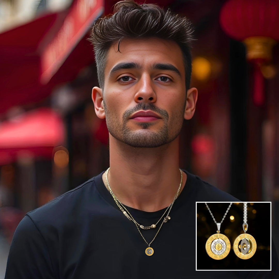 Collier-homme-pendentif-zodiaque-chinois-or-homme-t-shirt