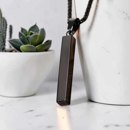 Collier homme, pendentif CLASSY-BAR™  variante noire