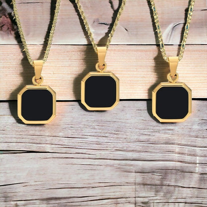 Collier homme, pendentif DARK SOUL CATCHER CARRE™ images variantes dore