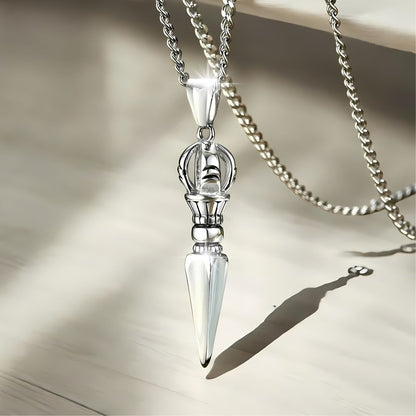 Collier homme, pendentif GANDHANRA™ variante argent table