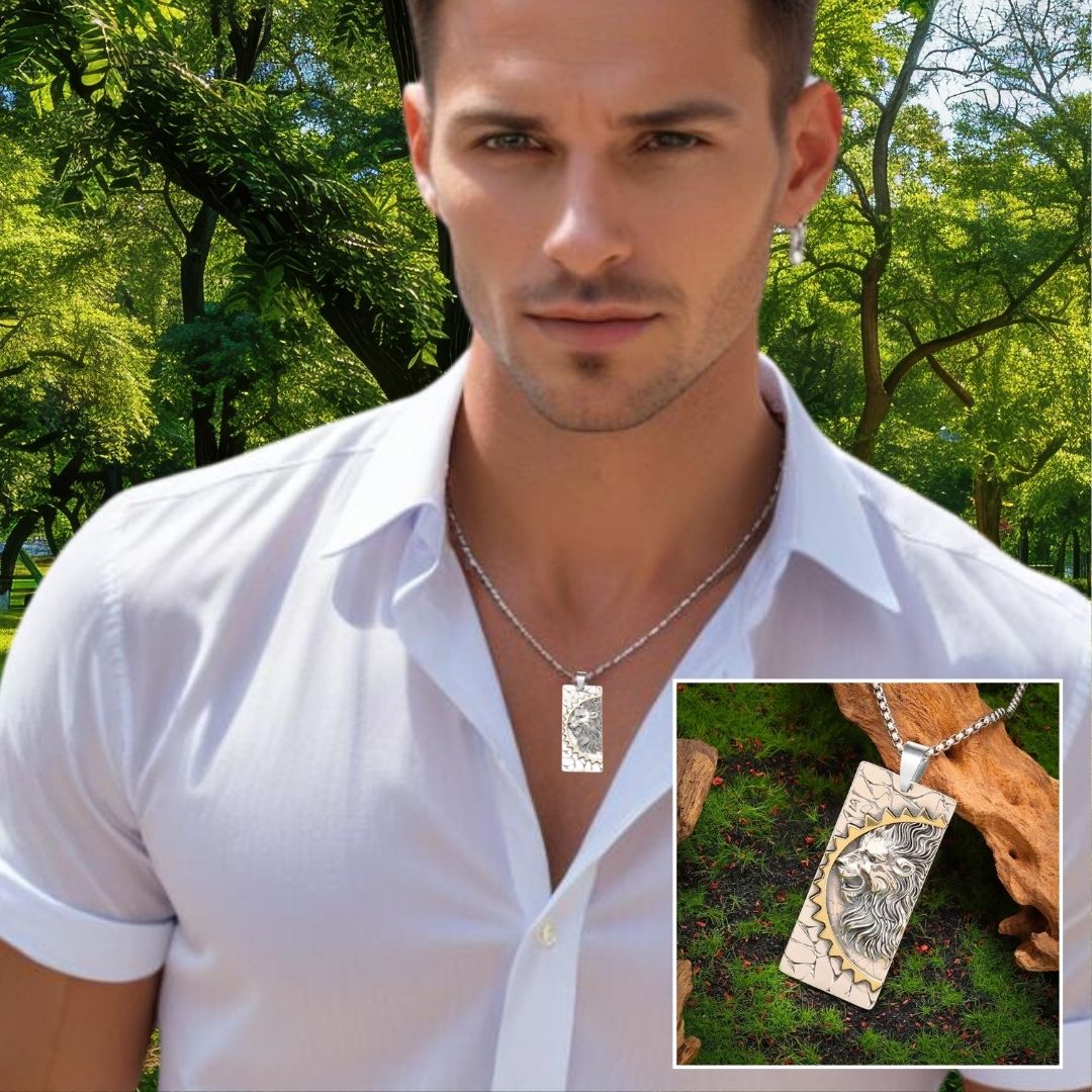 Collier homme, pendentif LE DOMILÉO™ chemise blanche Foret