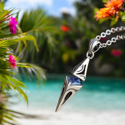 Collier homme, pendentif LE LAGON BLEU™ mer tropicale