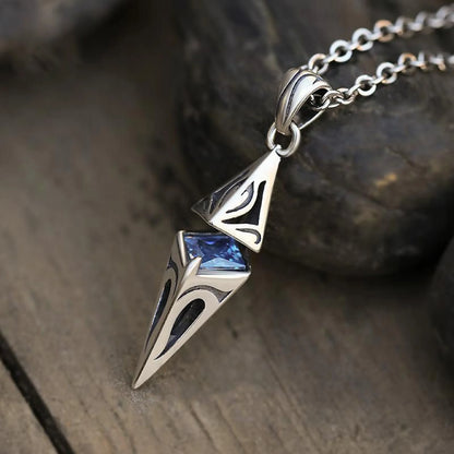 Collier homme, pendentif LE LAGON BLEU™ variante galet