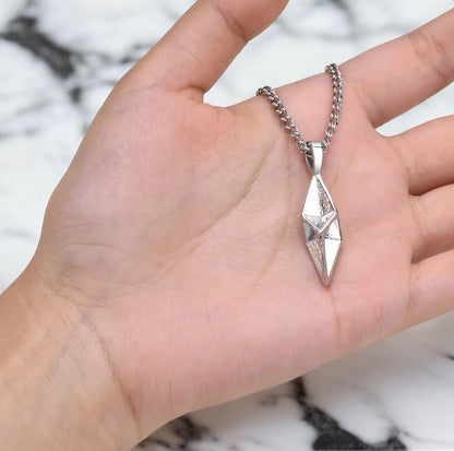 Collier homme, pendentif L'ÉTOILE POLAIRE™ palme main table marbre