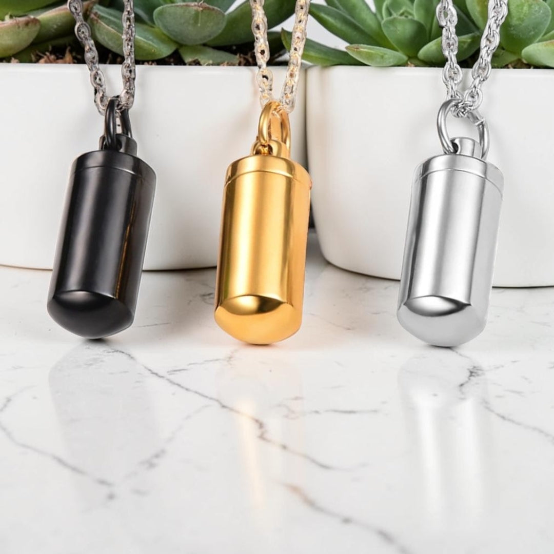 Collier homme, pendentif MEMORY FIOLE™ noir dore argent variantes
