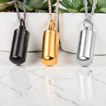 Collier homme, pendentif MEMORY FIOLE™ noir dore argent variantes