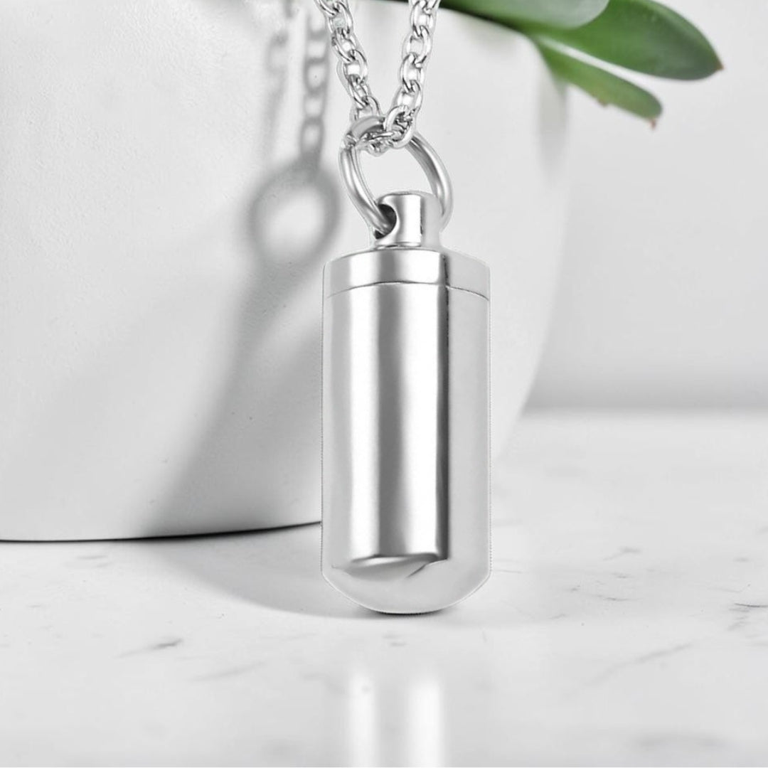 Collier homme, pendentif MEMORY FIOLE™ variante argentee