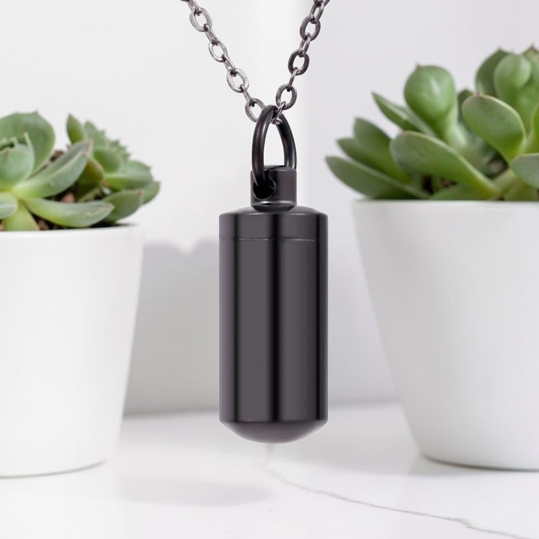Collier homme, pendentif MEMORY FIOLE™variante noire plantes