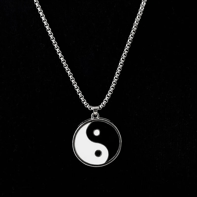 Collier homme, pendentif Yin Ying Yang 3™  variante 1