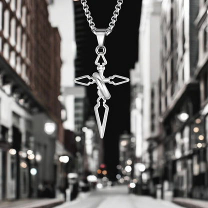 Collier homme, pendentif croix ARROW CROSS variante ville