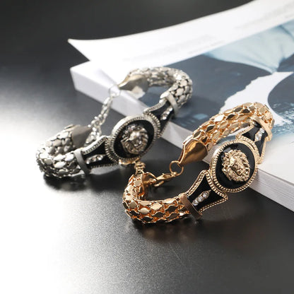 Bracelet homme LUXULLION™ ; Collier de luxe tête de Lion