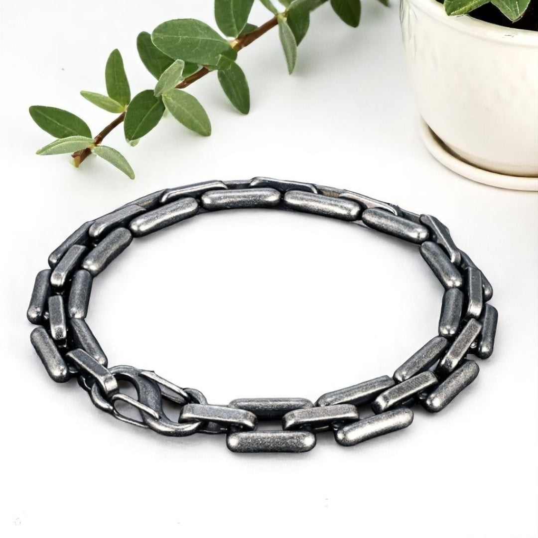 LE BRACELET HOMME MASCULET II™ argent ancien