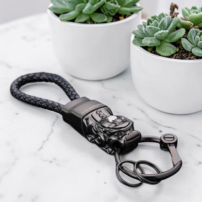 Porte-clés de luxe dragon chinois Pixiu Impérial variante noire