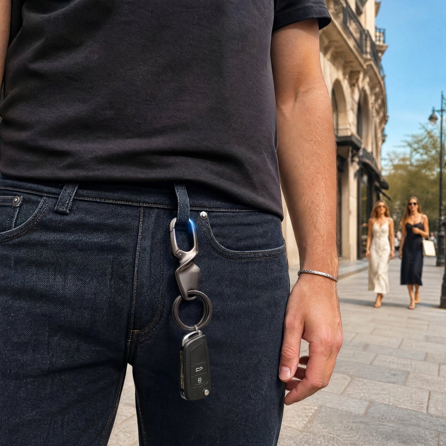  : Porte-clés luxe homme mousqueton EDC fixé à la ceinture mmihommesmodernes.com