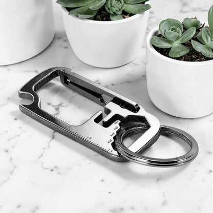 Porte clé multifonction TactikPro vue de face acier inoxydable mmihommesmodernes.com