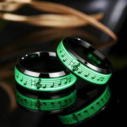 Bague personnalisé  |motifs de musique « Harmonie Nocturne »