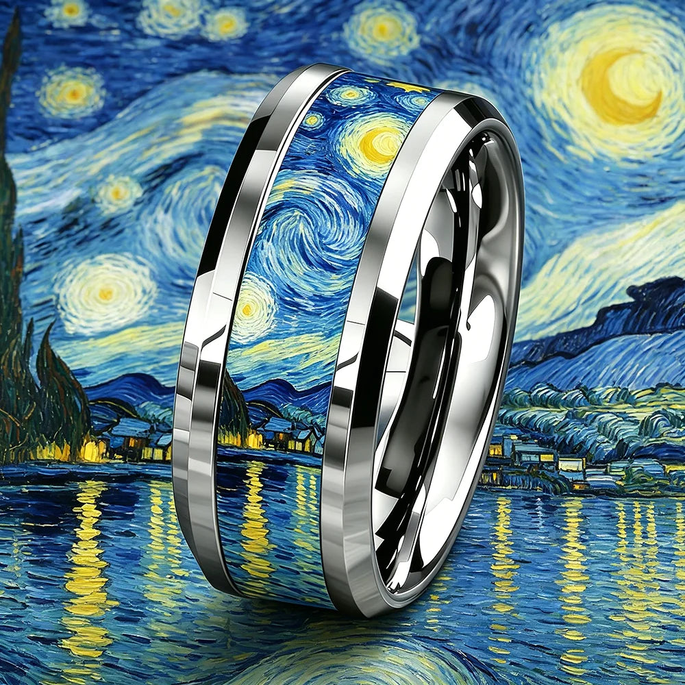 Bague pour homme | anneau « L’Étoile de Van Gogh »