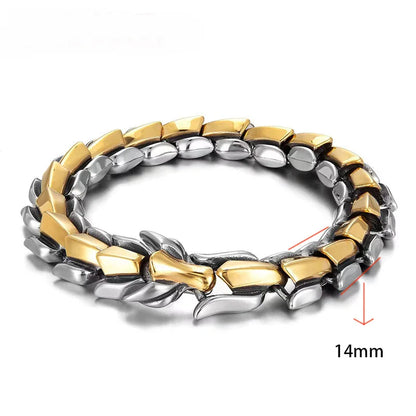 Bracelet Homme- DRAGON FLEX 14 mm ; Symbole de Force et d'Élégance
