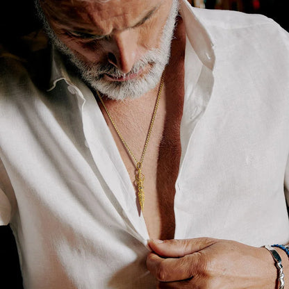 Collier homme- pendentif GANDHANRA™  : L'Amulette de Protection Ultime
