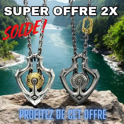 Collier homme- pendentif ROTATE GEAR™:  L'accessoire qui vous démarque