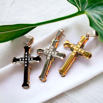 Collier homme-pendentif CHAÎNE CROIX BENDECIDO ™ ; Chaîne avec croix originale