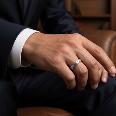 bague-homme argentee homme elegant canape