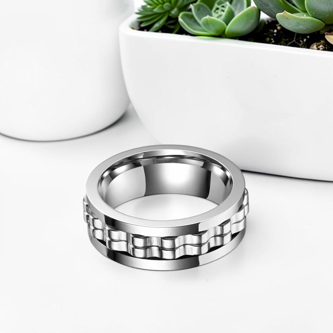 bague anti stress, homme APEX ARGENT variante argent 