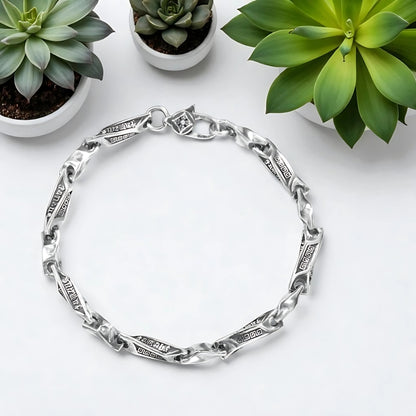 bracelet homme cuivre table marbre plantes presentation vue dessus